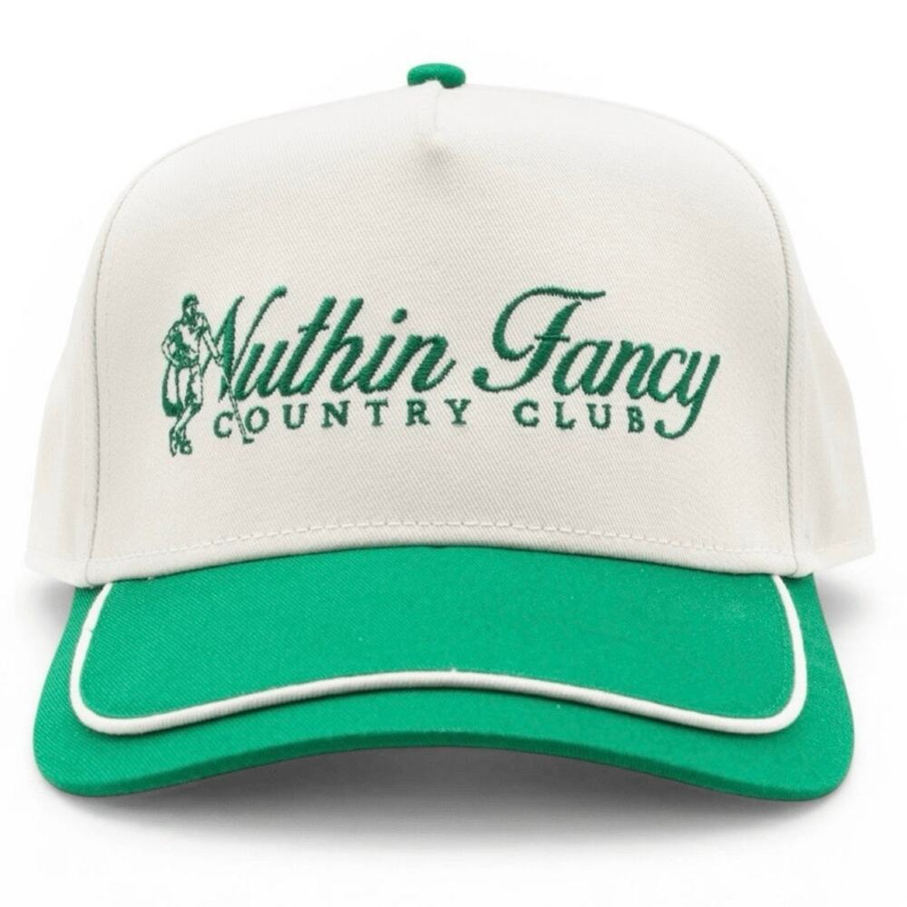 Hat new trucker cap adjustable NUTHIN FANCY CO.
COMUS SCRATCH green white nwt